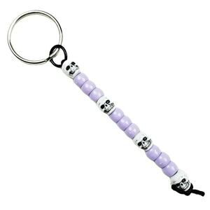 Skull Keychain‎ Lavender Purple White Whimsygoth Goth Gothic Halloween Handmade
